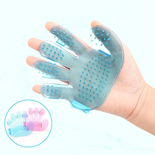 amaoma Rub animale domestico una spazzola da bagno massaggio spazzola per Animale Domestico Gatto Cane un bagno spazzola Palma pennello Finger pennello il cane spazzola testa