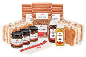 ‎HOT DOG WORLD HOT DOG WORLD- Hot dog Set "American Style" (BEEF, 115-teiliges Set) für 36 Hot Dogs