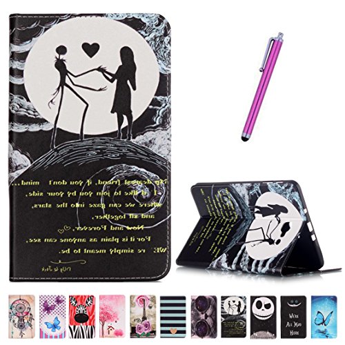 Romtronic Cute Colorful Flip Tasche PU Leder Abdeckung Stand Schutzhülle für Samsung Galaxy Tab A6 10.1 Pouces SM-T580 / SM-T585 + 1 x Schwarz Stylus (Design 08)
