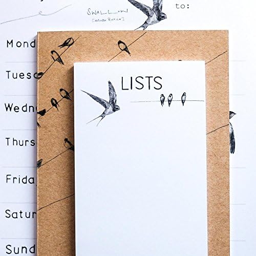 Summer Swallows List Pad by Hannah Longmuir