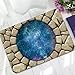 Produktbild sunnymi 3D Gummi Bad Anti Rutsch Lang Matte Flanell,Starry Gut Katzenkrallen 40 * 60 cm,Küche Teppich,Rutschfeste Sauggriff Badematte Bad Küche Teppich Fußmatten Decor (A, 40 * 60 cm)