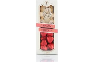 CARIAN'S BISTRO Carian's Cadeau Chocolat et Teddy Bear - Ours en peluche- Chocolats au lait en cœur emballés individuellement - Saint Valentin - Cadeau d'anniversaire pour homme et femme - Chocolat de Noël, 18pièces