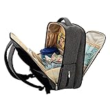 Lekebaby Baby Wickelrucksäcke mit Wickelauflage und Kinderwagen Haken, Grau - 3