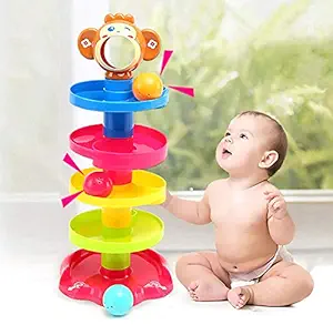 Toy Arena Ball Drop Rolling & Swirling Tower Ramp for Baby and Toddlers.Builds Hand & Eye Co-Ordination- for Children Above 12 Month
