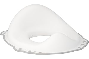 TINY TO TOTS BABY TO TODDLER Toilet Training Seat Combo Unisex White for Safe Toddler Loo Potty Training in The Bathroom and Home Tiny to Tots Toddler Toilet Training Range Oval Shape (White, 1 Pack)