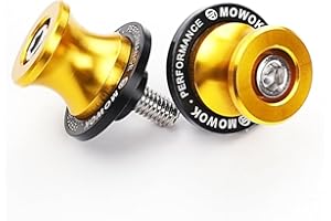 CCYYMOWOK MOWOK M8 Diabolos Moto Accessoires pour S1000 R XR RR GSR 600 750 GSXR GSXS 1000 GSX-8S Vstrom SV650 CBR 600 1000 900 954 RR Trident 660 Curseurs de Bras Oscillant Support Montage (Or)