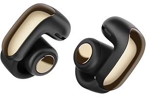 Bose Ultra Open Earbuds mit Bluetooth und OpenAudio Technologie, Clip On Kopfhörer, kabellose Open Ear Earbuds, immersive Audio, bis zu 48 Stunden Akkulaufzeit, Wüstengold - Limited Edition