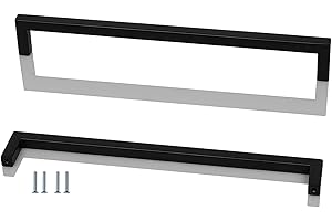 ANSIEDIO 2 Pièces Acier Inoxydable Cuisine Armoire Porte Poignées Placard Tiroir Chambre Meubles Poignee Tirer Entraxe 288MM, Noir, avec des vis