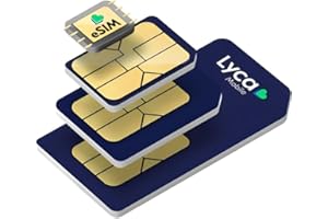 ELECTRONICSSHOP6 Sim Anonima Italia 100% Lycamobile Sim Card 3G/4G con 5 euro di credito incluso, offerte attivabili in autonomia e tariffe a consumo molto competitive; Scheda con prefisso +39