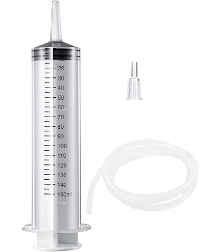 3 Siringhe Dosatrici Da 100 Ml Con Tubo E Adattatori - Plastica Trasparente Con Tappo - Per Uso Industriale, Giardinaggio, Laboratorio E Alimentazione Animali
