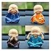 Produktbild LasVogos 4pcs Nette Kungfu Monk Auto-Innen Anzeige Dekoration Auto-Sitz Ornament Car Home Decor Resin Kid Puppe Souvenirs (Multi-Color)