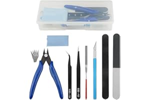 BGTXINGI Kit d'outils de modélisation 9 pièces - Kit d'outils de modélisme Gundam - Kit d'outils de construction pour modélisme, construction, réparation et fixation