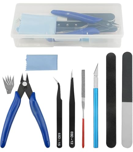 Kit De 50 Outils Modélisme Gundam Complet - Pinces, Limes Et Accessoires Pour Maquettes Voitures Et Robots