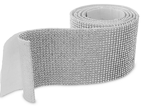 Selbstklebende Strasssteine am Band Strassband selbstklebend 24 Reihen Strasssteinband zum Aufkleben 3mm Strassborte von der Rolle Glitzerband