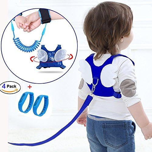 Anti Lost Wrist Link，Child Safety Anti Lost， child safety wrist link，Anti Mosquito Insect Repellent Wrist - 4 pack (blue)