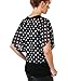 Large Polka Dot Print Cape Batwing Top (16,Black (7248))