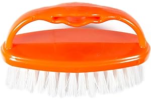 PARODI & PARODI- Spazzolinda Spazzola Bucato, Spazzolina Multifunzione per la Pulizia dei Vestiti o delle Superfici, Ideale per Pulire le Piastrelle, Setole Spesse e Dure, Colori Assortiti, 14x5,7 cm