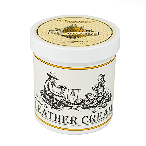 Skidmore's Original Crema para cuero - SKIDLC20016OZ - Formulación 100% natural y no tóxica para limpiar y suavizar el cuero - 180 mL