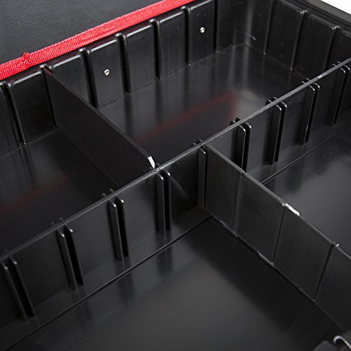 STIER Werkzeugkoffer Basic leer | ABS-Kunststoff Kofferschale | stabil & schlagfest | Tragkraft 15 kg | 30 große Werkzeugtaschen I Abschließbar mit 2 Schlüsseln | - 8