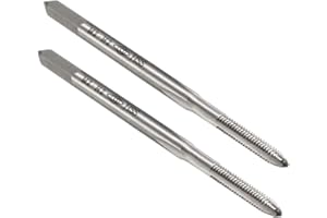 sourcing map Metric Machine Tap M2 H2 High Speed Steel 3 Straight Flutes Screw Tapping Threading Machinist Repair DIY Tool 2pcs