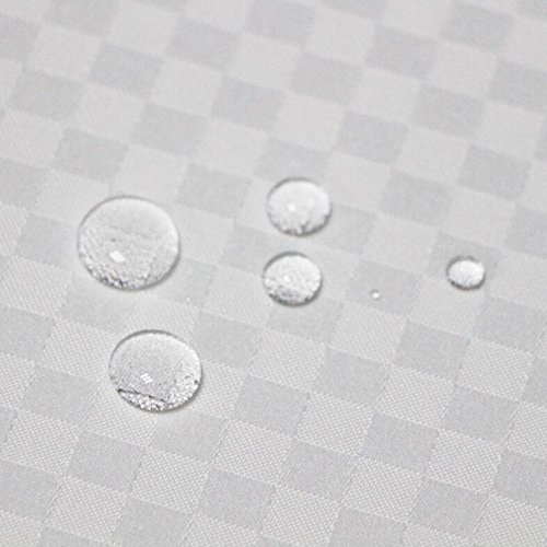 Blau / Beige / Grau / Weiß Badezimmer Wasserdicht Anti-Schimmel Polyester Dicker Duschvorhänge mit Haken ( Farbe : Weiß , größe : 200x220cm )