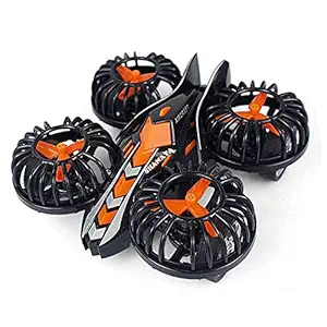 Ascetic Enterprise Terminator Car Friction Powered Quad-Copter die cast Model car Toy for Kids, Girls, Boys, Children with Rotating Blades (Terminator Machine) (Multi Color)