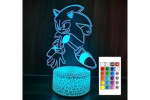 Snuggly Hugg NOVELTY Sonic Toys 3D 16 Colors with Remote Control Sonic The hedgehog toys for Kids sensory lights lamps Sonic Toys Sonic The Hedghog Toys – Sonic The hedgehog toys