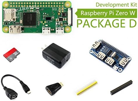 @WENDi Raspberry Pi Zero W (D), with HDMI to HDMI Adapter, OTG Cable, USB HUB Hat, Micro SD Card 16GB, etc.