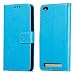Produktbild HUDDU Blau Schutzhülle für Xiaomi Redmi 5A Hülle Schmetterling Embossed Flip Handyhülle Slim Leder Tasche Wallet Case Cover Ledertasche im Bookstyle mit Kartenfach Magnetverschluss Stand Wrist Strap Brieftasche Etui Handytaschen für Xiaomi Redmi 5A Klapphülle