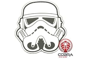 Cobra Tactical Solutions Star Wars Stormtrooper Ecusson PVC Patch Tactique Moral Militaire Applique Emblème Insignes Fastener à Crochet et Boucle Airsoft Paintball Cosplay