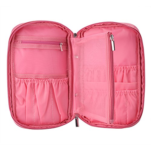 BESTOPE® Makeup Brushes Bag Case Make-Up Pouches Multifunction Cosmetic Folio Makeup Brush Bag Makeup Handbag for Brushes (Pink)