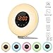 Price comparison product image Sunrise Alarm Clock,Wake Up Light with Sunrise Sunset Simulation Brightness Auto Adjustment, 6 Natural Sounds, FM Radio, 6 Colors LED Night Light for Kids Adult and Bedside