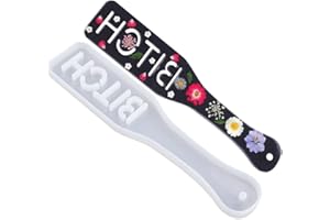 Koonafy Silicone Resine Plateau Moulle, Epoxy Résine Paddle de Claque Slap Lettres Molds, for DIY Plateau Moulage Bijoux Art Pour, Coaster, Service Tray, Plateau à vin, HomeDecorations (bitch)