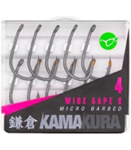 Fox Edges Arma Point Wide Gape Straight Carp Hooks - Micro Barbed, 10 Pack, Dark Non-Reflective Coating