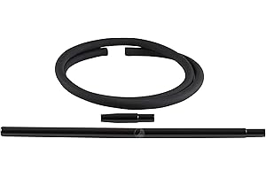 AMY DELUXE AMY Silikonschlauch-Set mit Aluminium-Mundstück, 40 cm, Shisha-Schlauch-Set Schwarz