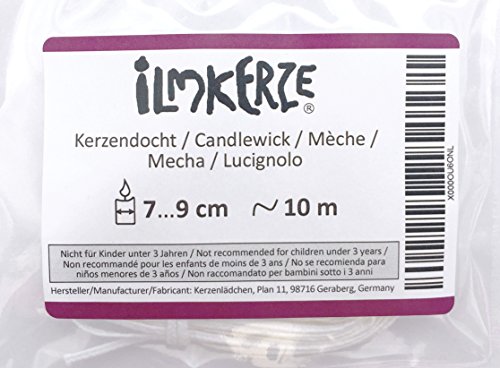 Docht, Kerzen bis 9 cm Durchmesser, Lauflänge 10 m - 2