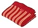 Clair de Lune Cotton Knitted Stripe Blanket (Orange/Red)