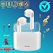 Produktbild Bluetooth-Kopfhörer-Wireless-Ohrhörer-Earbuds, In-Ear Ohrhörer Kabellos Sport Running Kopfhörer Headphone Headsets mit Noise Cancelling Mikrofon USB Lightning Lade Box Earpods, Weiß Leicht Mini Earphones Surround Airpods für Handys Samsung Sony Huawei Apple Android Telefon iphone X 6 7 8 Plus Studio