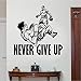 Produktbild Qbbes Gib Niemals Auf Boxen Wandtattoo Sport Motivation Vinyl Aufkleber Inspirational Art Fight Club Gym Decor 57X58 Cm