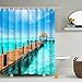 Produktbild JameStyle26 Duschvorhang Vorhang Digitaldruck inkl. Vorhangringe Anti Schimmel Vers. Motiven Badezimmer Badewanne (Meer, 180 x 180 cm)