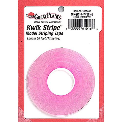 Preisvergleich Produktbild Great Planes Pink, fluoreszierend 3,2 mm 11 M Zierlinienband GPMQ1016
