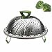 Produktbild 1 Stk 11 Zoll Sainless Edelstahl Dampfgarer Dampfgarer klappbar Metall zusammenlegbar Gemüse Obst Dampferkorb Küche Tools