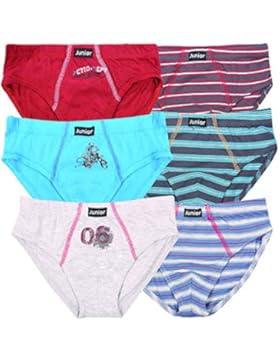 JUNGEN SLIP, RINGEL&UNI, 6 PACK,angenehm weich und hautsympathisch durch 95 % Baumwolle