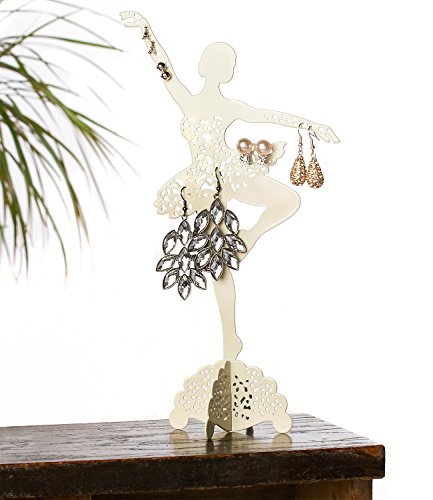 SIX „Geschenk“ weiße, elegante Schmuckbaum Ballerina zum Aufstellen für Ringe, Ketten und Armbänder (244-055) - 2