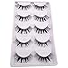 Produktbild Bluelans® 5 Paar Schwarz Quer Starke Lange Künstliche Falsche Wimpern Weiche Eyelashes Wimpernverlängerung Party Make-up