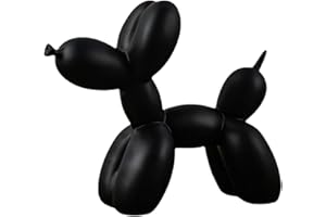 YOYUMI Esculturas Perro Globo Decoracion Adornos para,Adecuado para la decoración del vestíbulo de la Sala de Estar y el Dormitorio, Artesanías De Resina (Negro 8.7Inch)