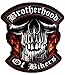 Produktbild Wardah Limited Bruderschaft der bikers Totenkopf bestickt abzeichen Patch Aufnäher oder zum Aufbügeln 12 cm