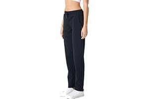 COMEOR Jogginghose Damen-Baumwolle Sporthose Lang - Sweatpants Frauen Freizeithose - Lockere Laufhosen Jogger - High Waist Trainingshose Geradem Bein Hose mit elastischem Bund und Taschen Yogahose
