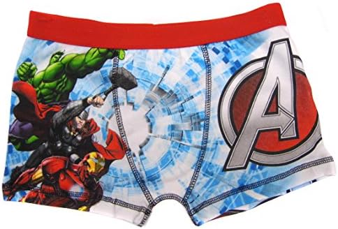 Boys Boxers Trunks Underwear Super Heroes Star Wars Angry Birds Thunderbirds Jurrasic Park (9-10 Years, Avengers Style 2)