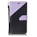 Galaxy J5 2017 Wallet Case,Galaxy J5 2017 PU Flip Case,Leeook Elegant Retro Beautiful Black Light Purple Contrast Color Painting Design Ultra Slim Wallet Leather Flip Full Case Cover with Hand Strap Card Holder Magnetic Slots Stand Function BookStyle Protective Pouch Pocket Phone Bag Bumper for Samsung Galaxy J5 2017 + 1 x Black Stylus